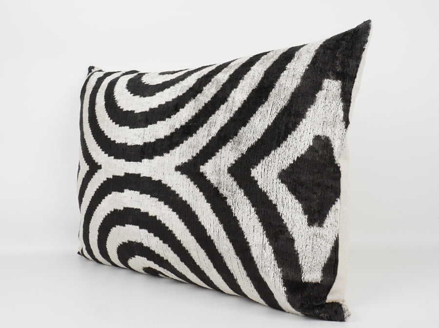 HANDMADE- IKAT SILK/VELVET PILLOWCASE