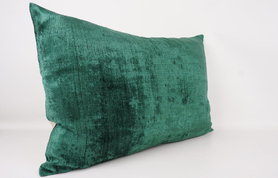 HANDMADE- IKAT SILK/VELVET PILLOWCASE