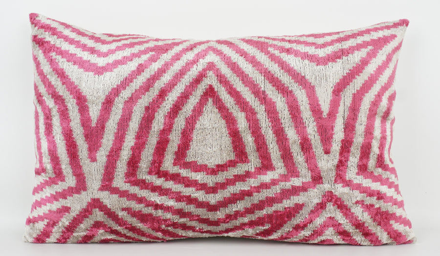 HANDMADE- IKAT SILK/VELVET PILLOWCASE