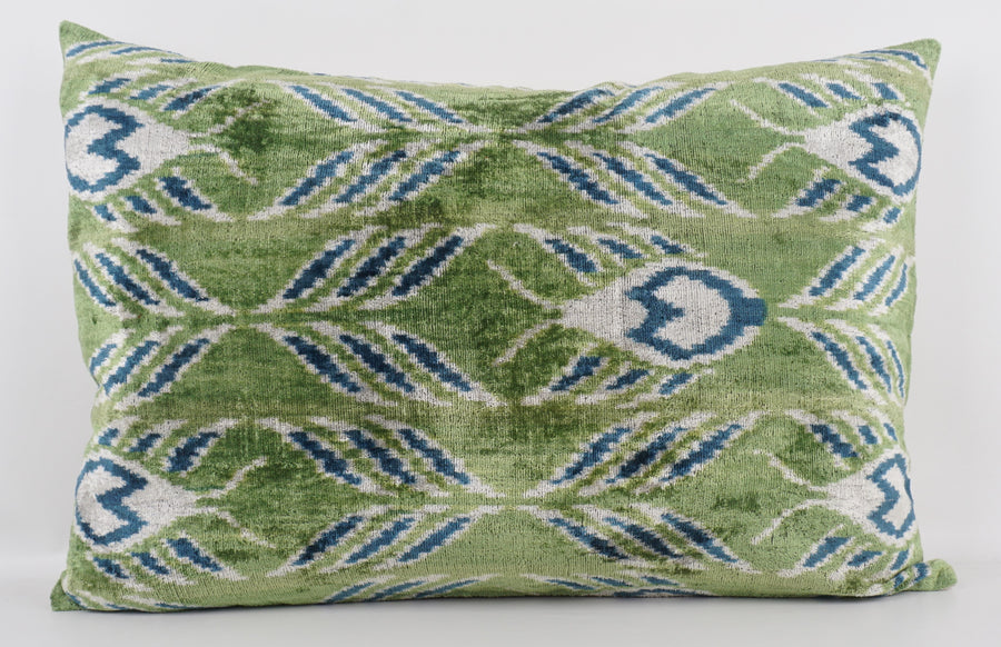 HANDMADE- IKAT SILK/VELVET PILLOWCASE
