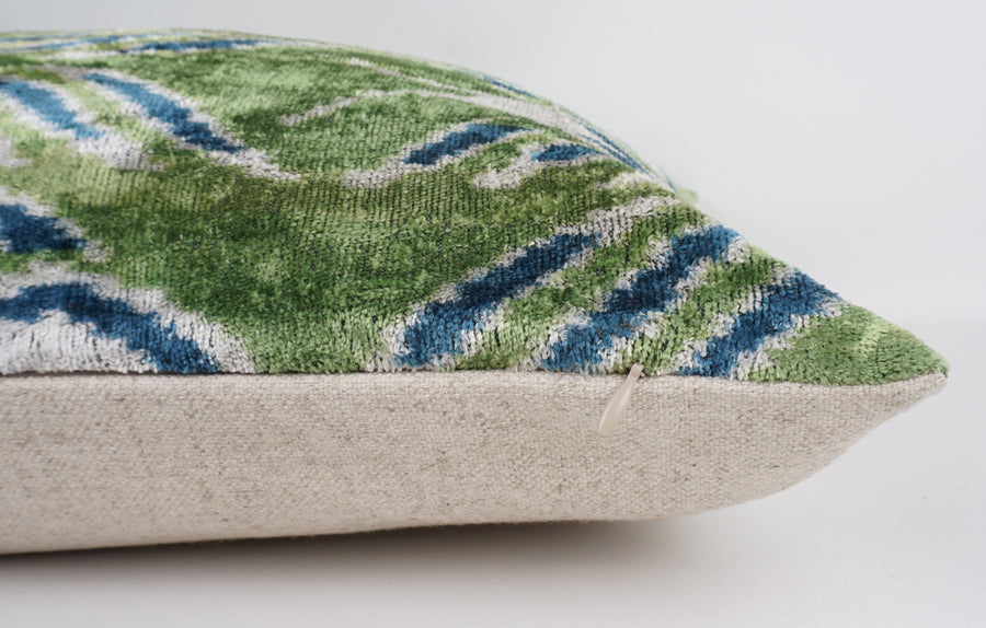 HANDMADE- IKAT SILK/VELVET PILLOWCASE