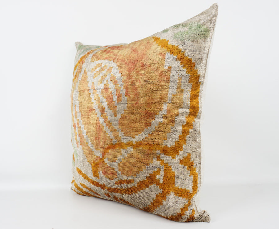 HANDMADE- IKAT SILK/VELVET PILLOWCASE