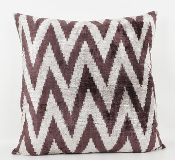 HANDMADE- IKAT SILK/VELVET PILLOWCASE