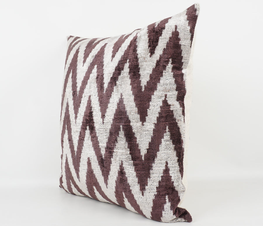 HANDMADE- IKAT SILK/VELVET PILLOWCASE