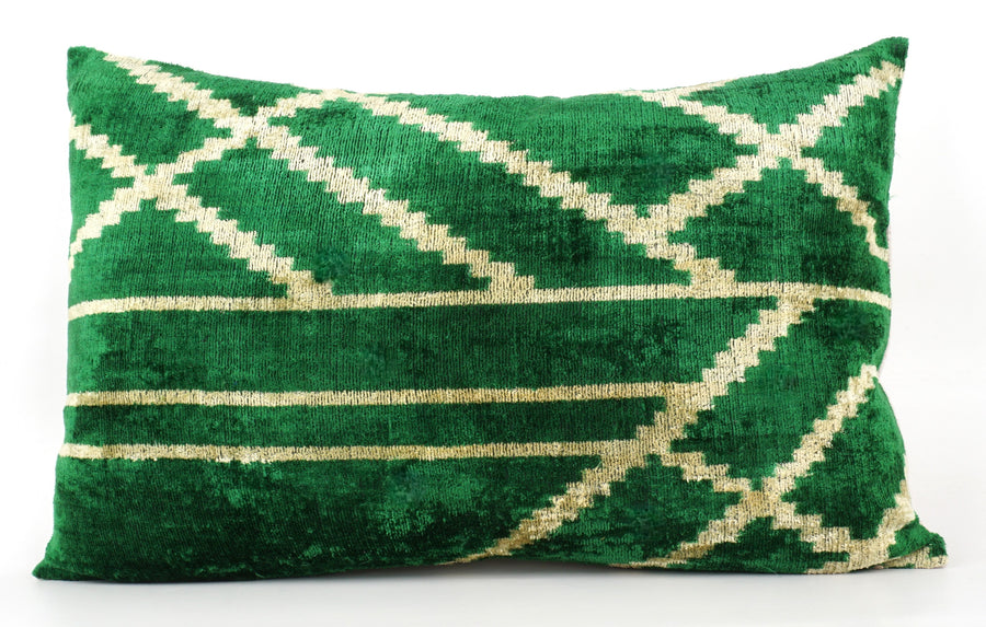 HANDMADE- IKAT SILK/VELVET PILLOWCASE