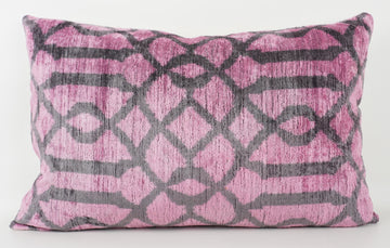 HANDMADE- IKAT SILK/VELVET PILLOWCASE