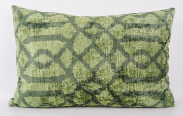 HANDMADE- IKAT SILK/VELVET PILLOWCASE