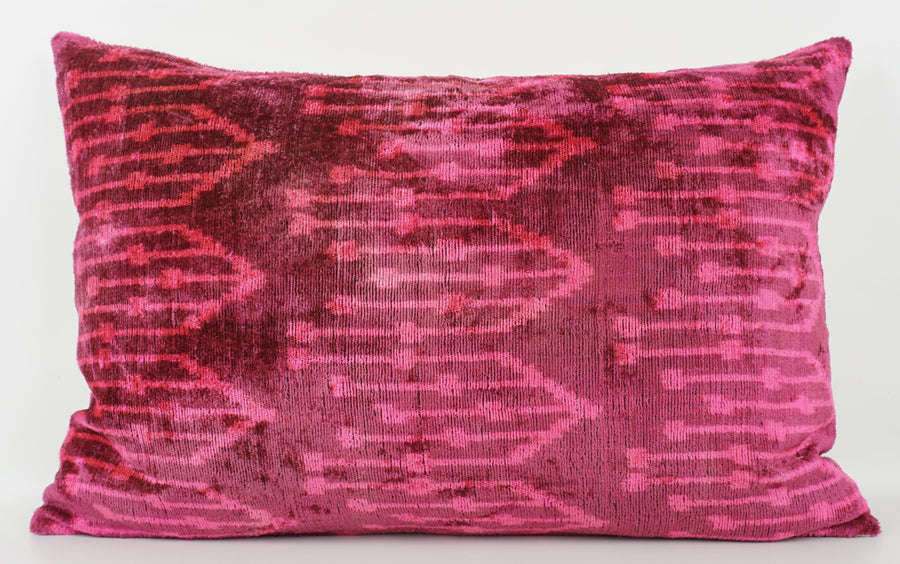 HANDMADE- IKAT SILK/VELVET PILLOWCASE