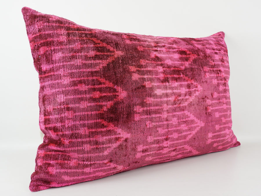 HANDMADE- IKAT SILK/VELVET PILLOWCASE