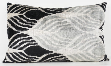 HANDMADE- IKAT SILK/VELVET PILLOWCASE