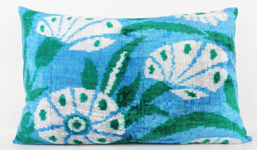 HANDMADE- IKAT SILK/VELVET PILLOWCASE