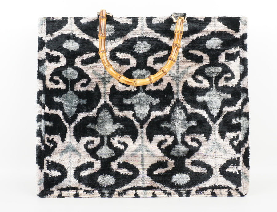 HANDMADE IKAT VELVET BAG