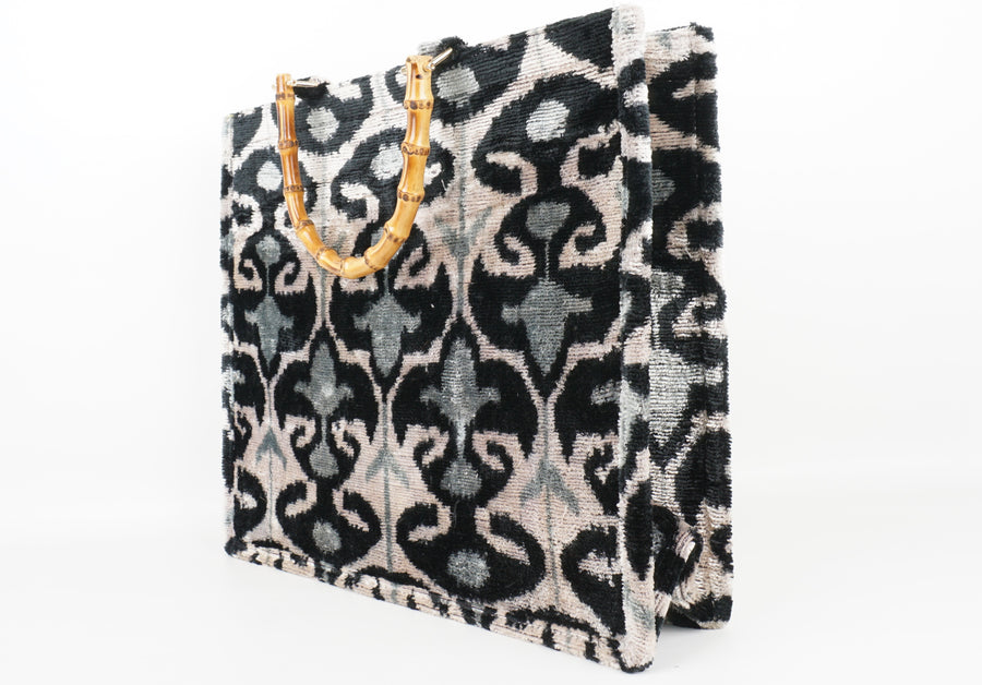 HANDMADE IKAT VELVET BAG