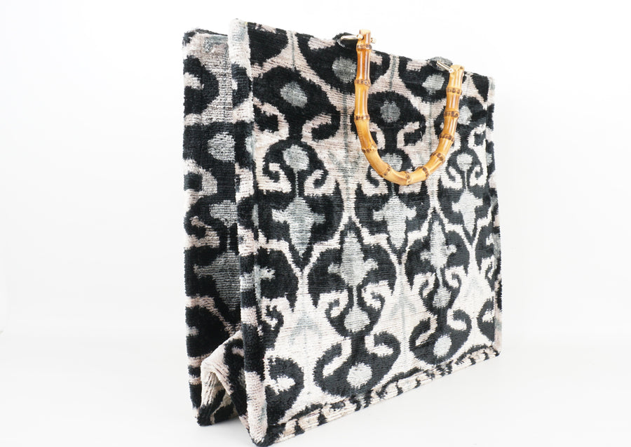 HANDMADE IKAT VELVET BAG