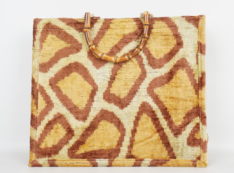 HANDMADE IKAT VELVET BAG