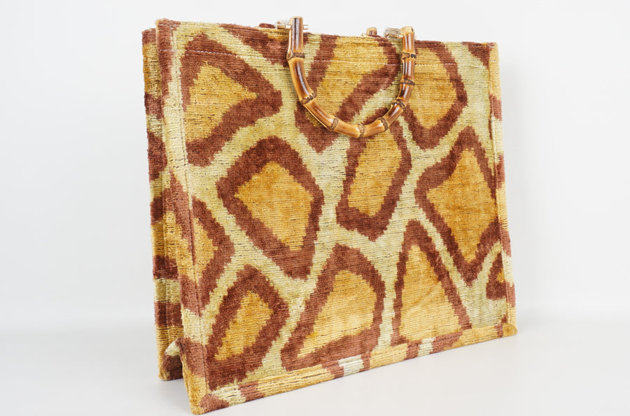 HANDMADE IKAT VELVET BAG