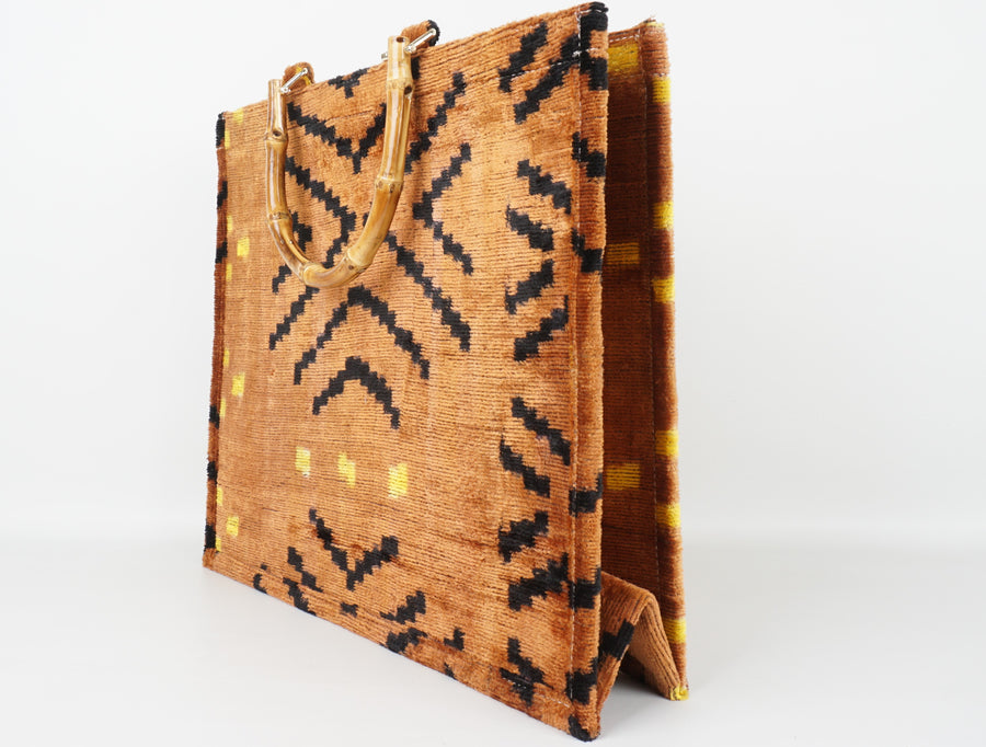 HANDMADE IKAT VELVET BAG