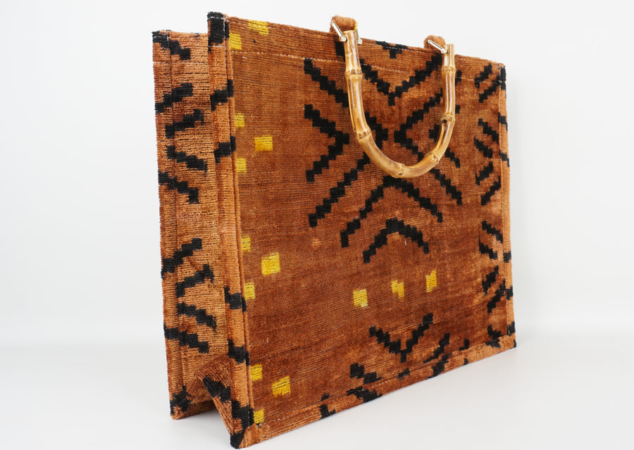 HANDMADE IKAT VELVET BAG