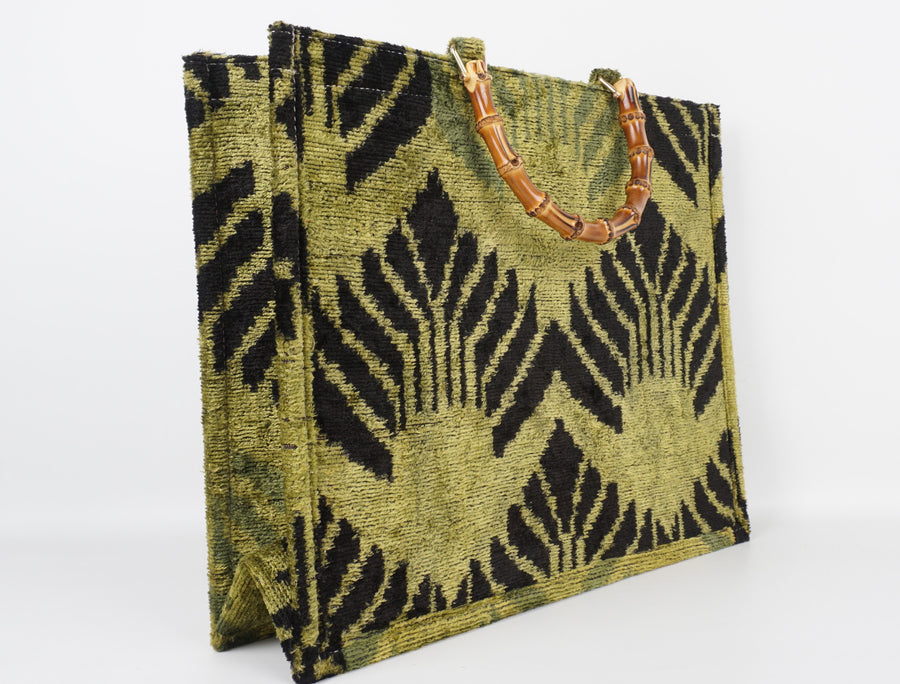 HANDMADE IKAT VELVET BAG