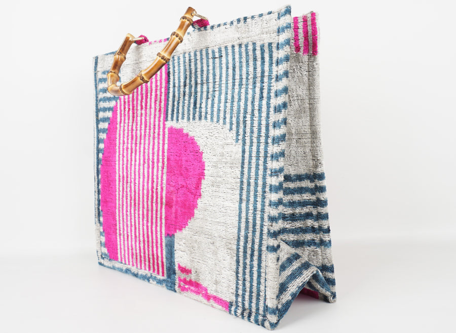 HANDMADE IKAT VELVET BAG