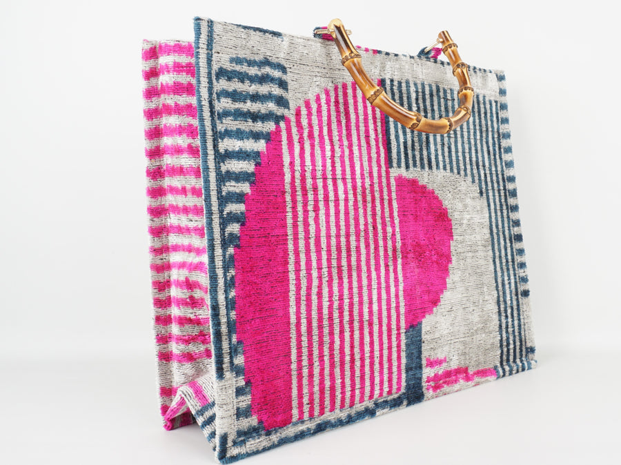 HANDMADE IKAT VELVET BAG