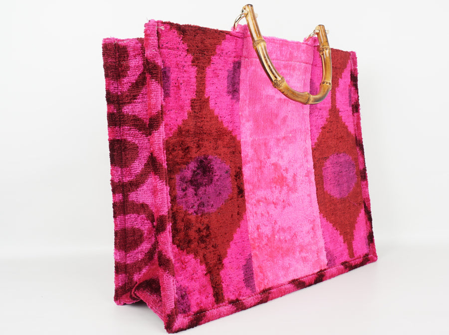 HANDMADE IKAT VELVET BAG