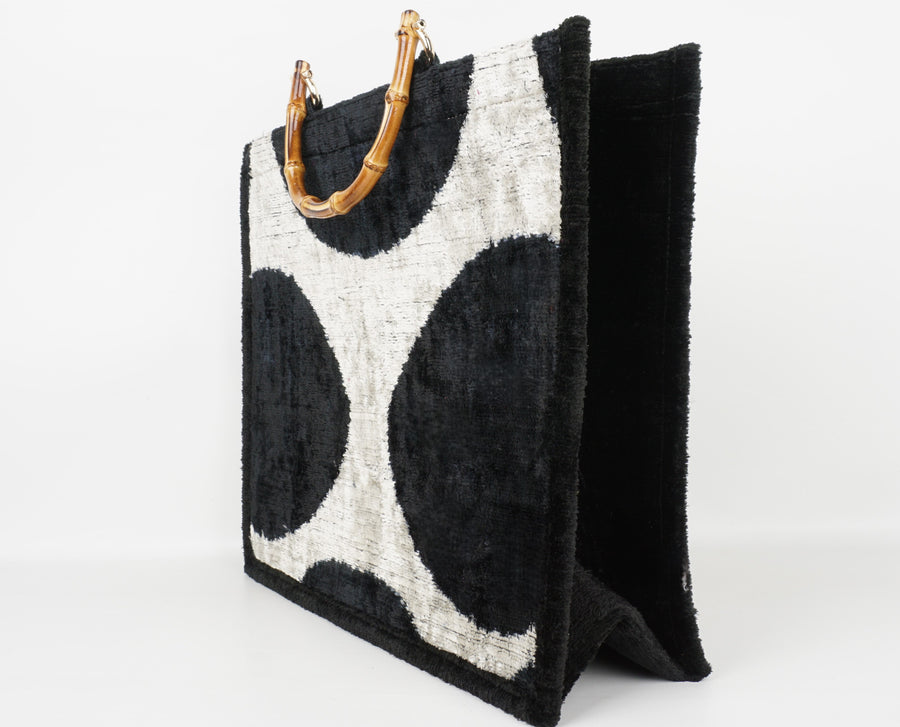 HANDMADE IKAT VELVET BAG