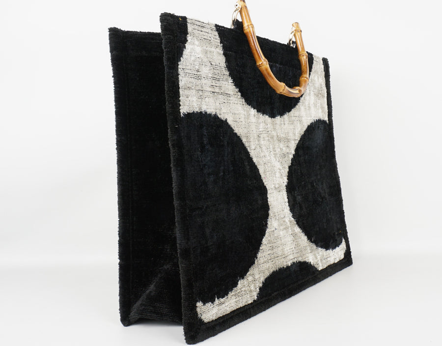 HANDMADE IKAT VELVET BAG