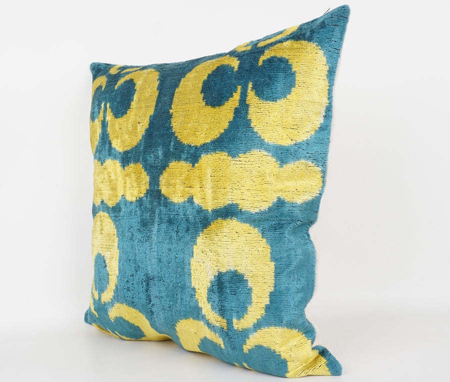 HANDMADE- IKAT SILK/VELVET PILLOWCASE