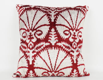 HANDMADE- IKAT SILK/VELVET PILLOWCASE