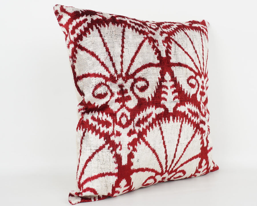 HANDMADE- IKAT SILK/VELVET PILLOWCASE