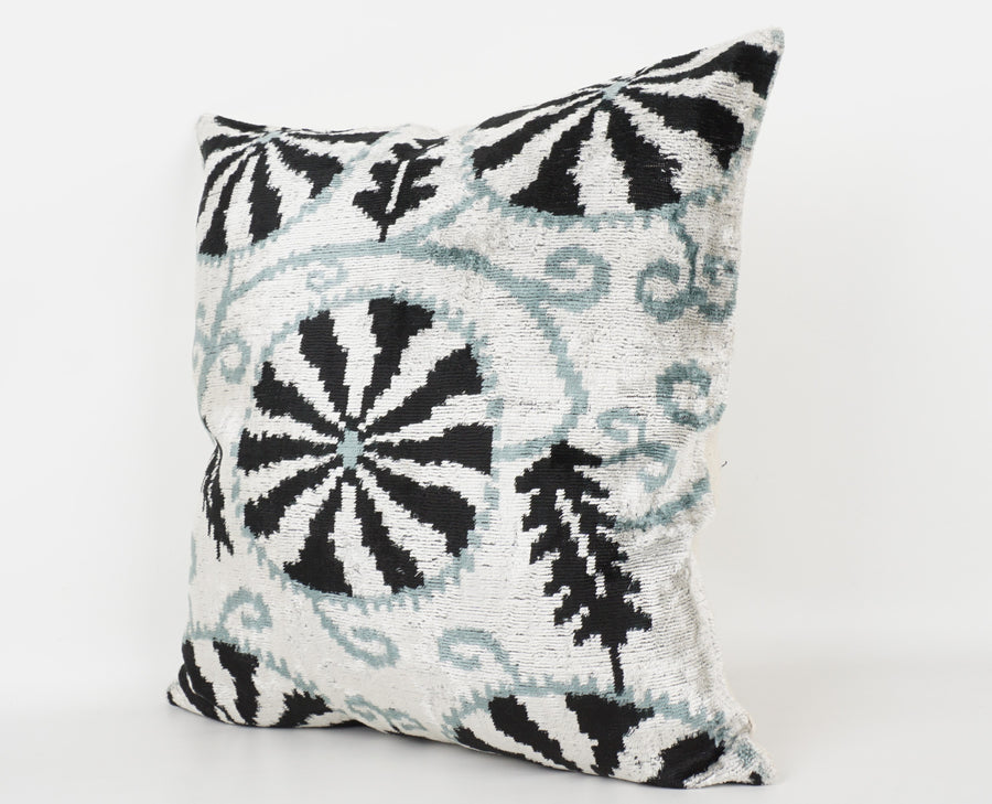 HANDMADE- IKAT SILK/VELVET PILLOWCASE