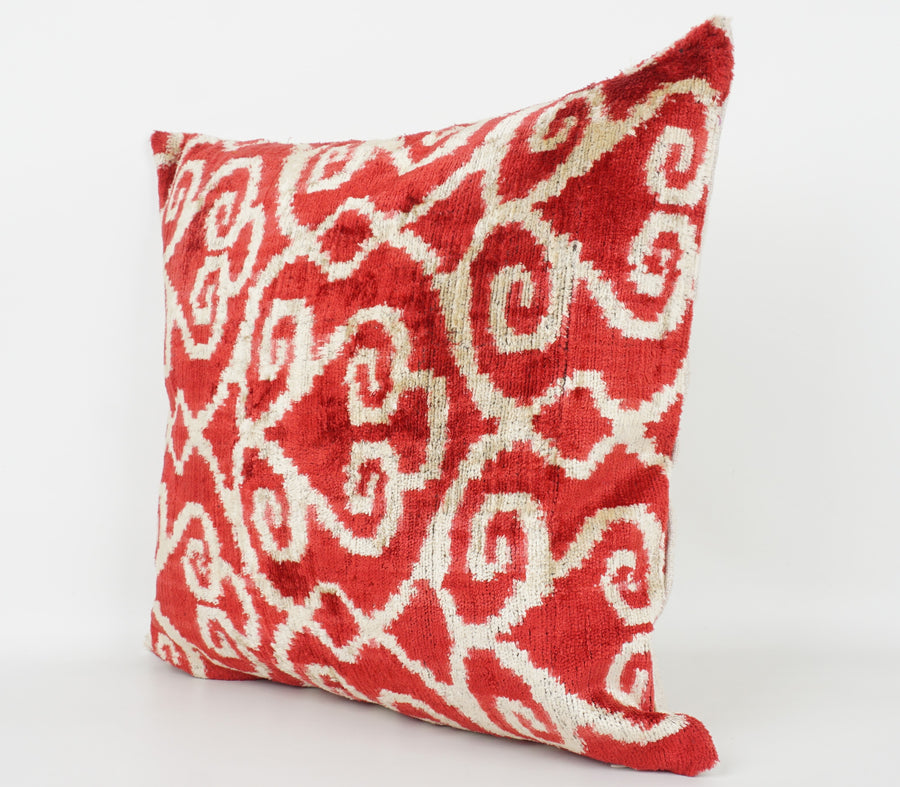 HANDMADE- IKAT SILK/VELVET PILLOWCASE