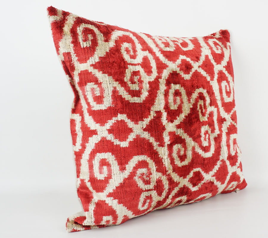 HANDMADE- IKAT SILK/VELVET PILLOWCASE