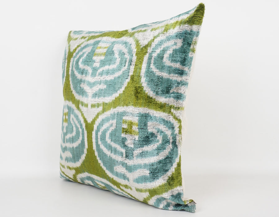 HANDMADE- IKAT SILK/VELVET PILLOWCASE