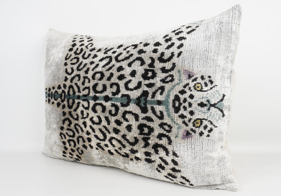 HANDMADE- IKAT SILK/VELVET PILLOWCASE