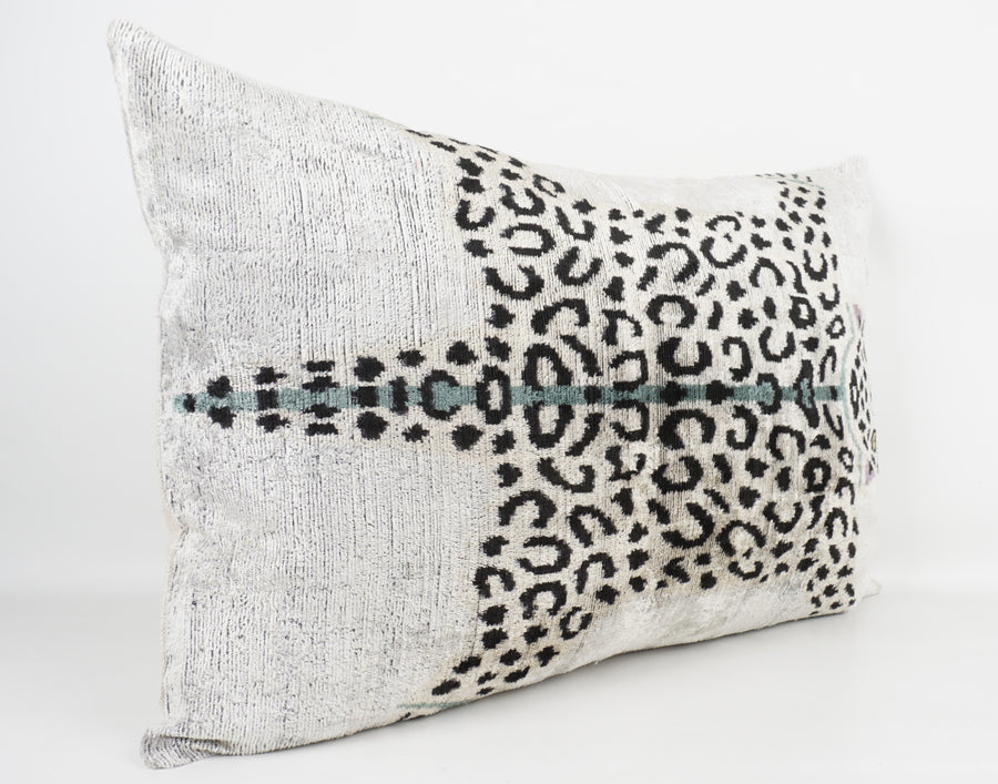 HANDMADE- IKAT SILK/VELVET PILLOWCASE