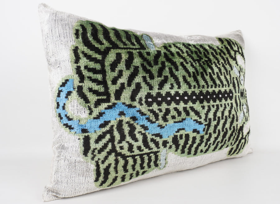 HANDMADE- IKAT SILK/VELVET PILLOWCASE