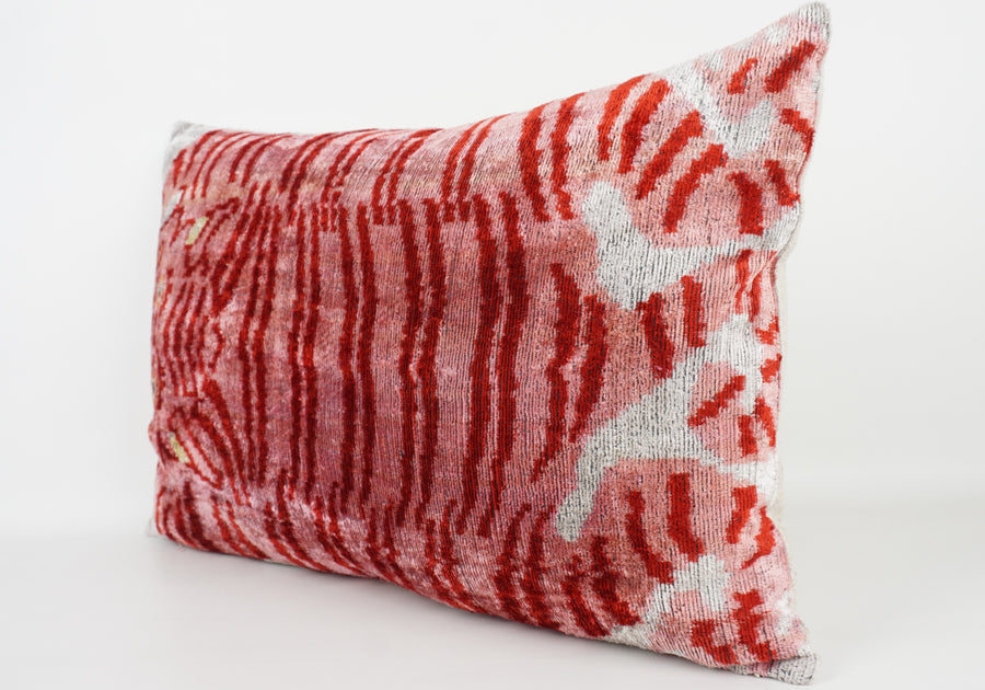 HANDMADE- IKAT SILK/VELVET PILLOWCASE