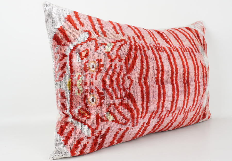 HANDMADE- IKAT SILK/VELVET PILLOWCASE