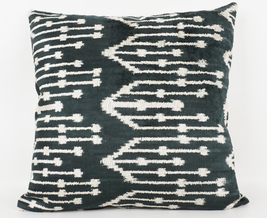 HANDMADE- IKAT SILK/VELVET PILLOWCASE