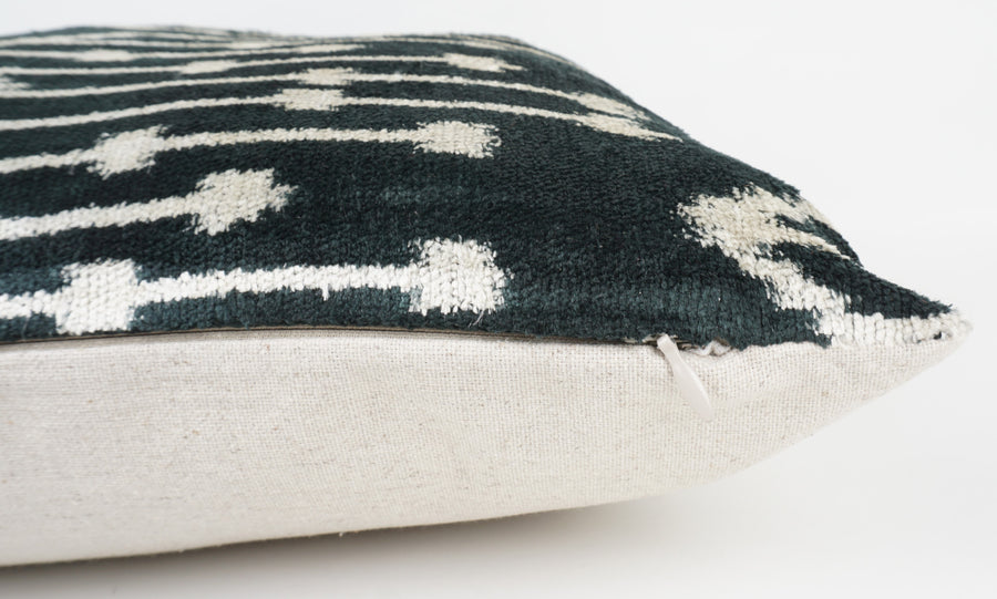 HANDMADE- IKAT SILK/VELVET PILLOWCASE