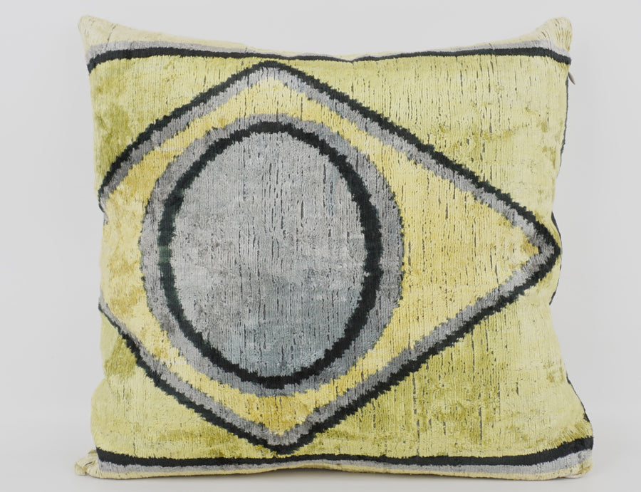 HANDMADE- IKAT SILK/VELVET PILLOWCASE