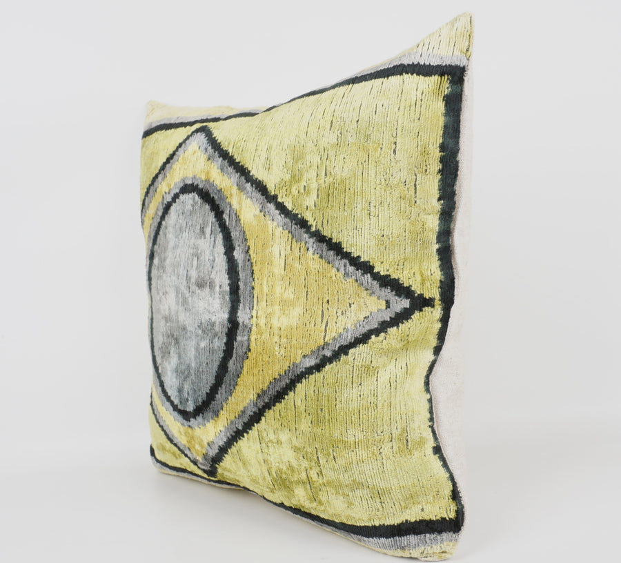 HANDMADE- IKAT SILK/VELVET PILLOWCASE