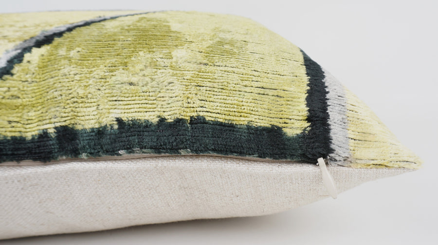 HANDMADE- IKAT SILK/VELVET PILLOWCASE