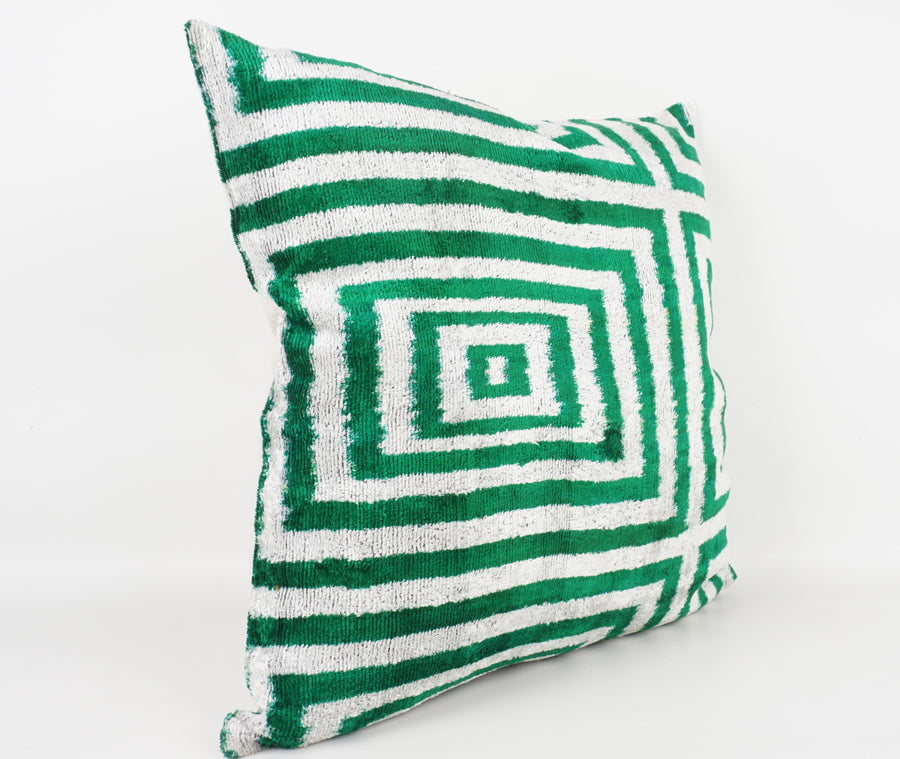 HANDMADE- IKAT SILK/VELVET PILLOWCASE