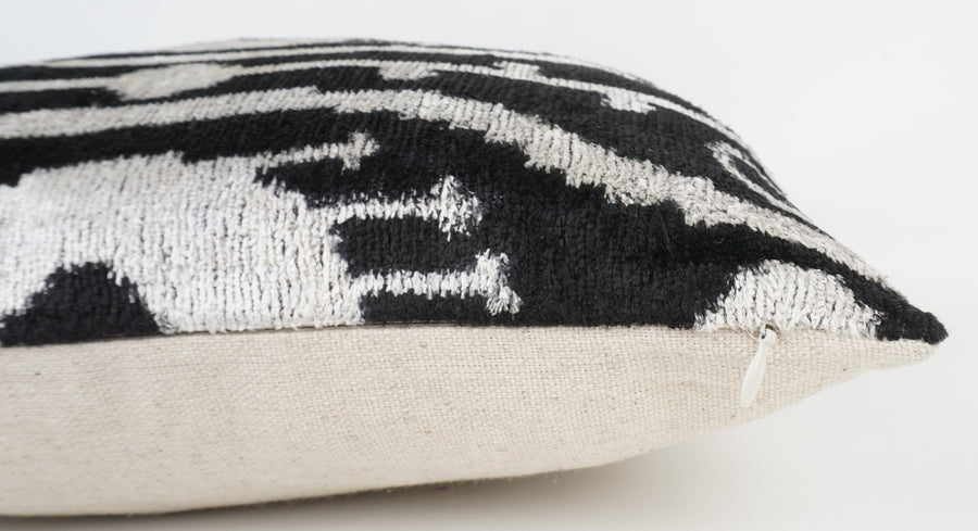 HANDMADE- IKAT SILK/VELVET PILLOWCASE