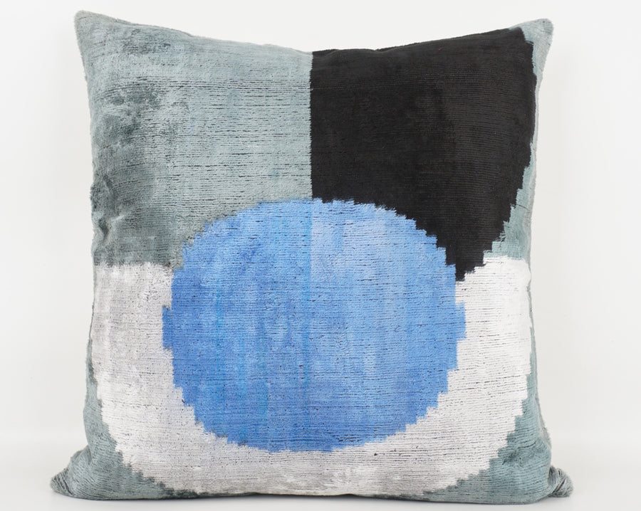 HANDMADE- IKAT SILK/VELVET PILLOWCASE