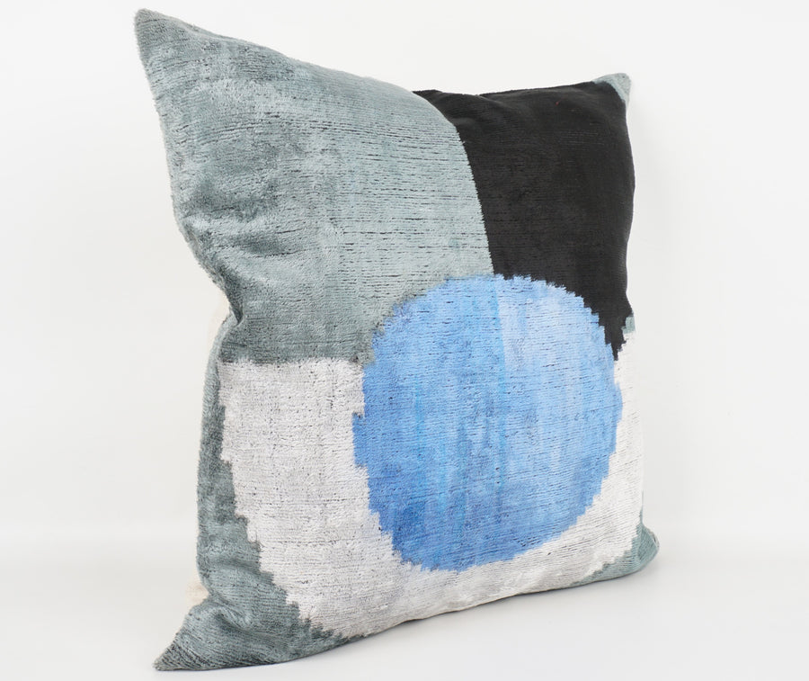 HANDMADE- IKAT SILK/VELVET PILLOWCASE