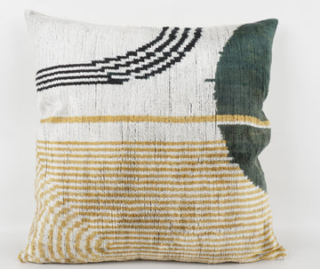 HANDMADE- IKAT SILK/VELVET PILLOWCASE